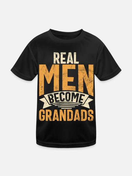 Grandad Großvater Opa Pops Großelternteil - Kinder Funktions-T-Shirt - Schwarz - Vorne