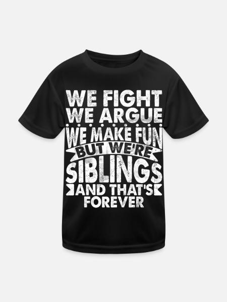Sister Brother Matching Siblings Twins - Kids Functional T-Shirt - black - Front