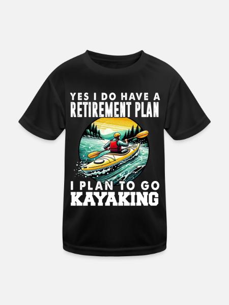 Kayak -Kayak -Paddle Lovers Kayak Adventure - Kids Functional T-Shirt - black - Front