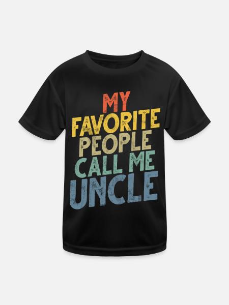 Meilleur oncle fier oncle citation humour - T-shirt sport Enfant - noir - Devant