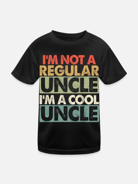 Meilleur oncle fier oncle citation humour - T-shirt sport Enfant - noir - Devant
