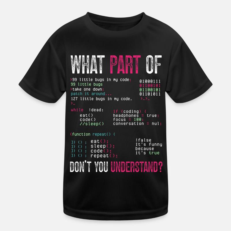 Programmierer Computercodierungssoftwareentwickler Kinder Funktions-T-Shirt