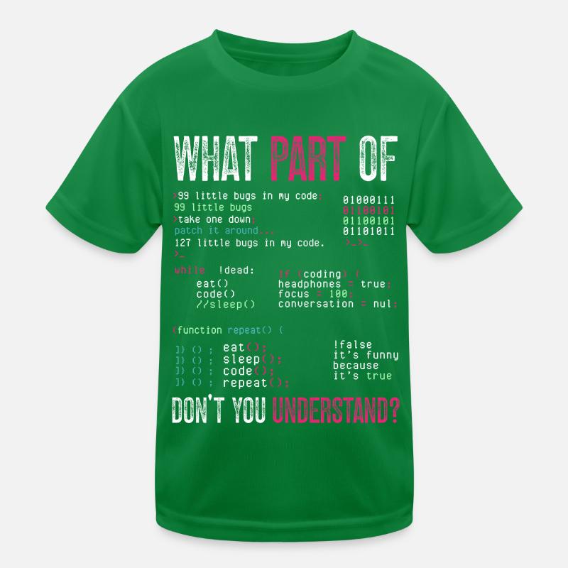 Programmeur, Codage informatique, Développeur de logiciels T-shirt sport Enfant