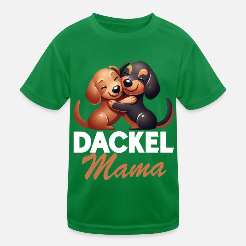Dackel Mama Muttertag Mutterschaft Mama Elternteil Kinder Funktions-T-Shirt