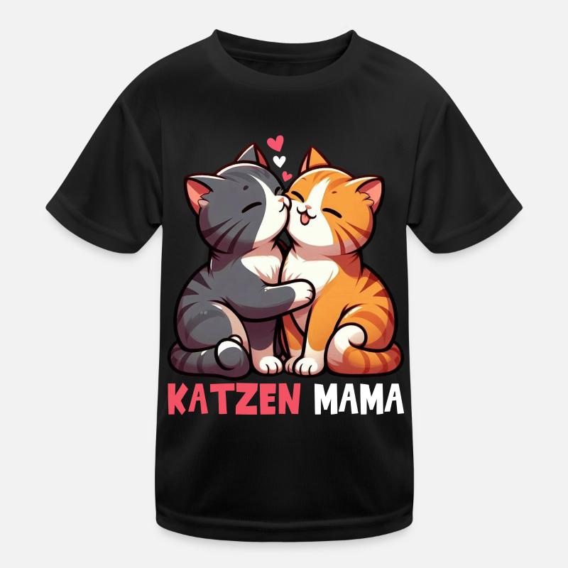 Katzen Mama Muttertag Elternteil Mama Kinder Funktions-T-Shirt