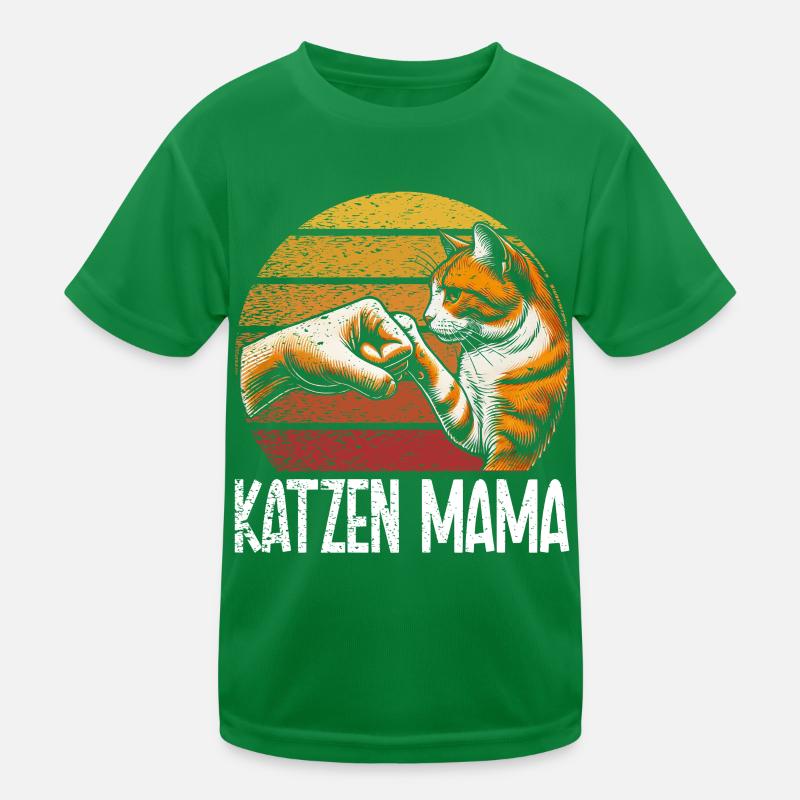 Katzen Mama Muttertag Elternteil Mama Kinder Funktions-T-Shirt