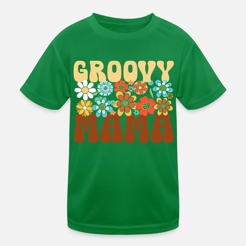 Groovy Mama Mutterschaft Elternteil Muttertag Kinder Funktions-T-Shirt