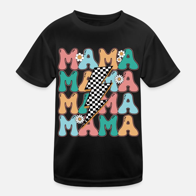Groovy Mama Mutterschaft Elternteil Muttertag Kinder Funktions-T-Shirt