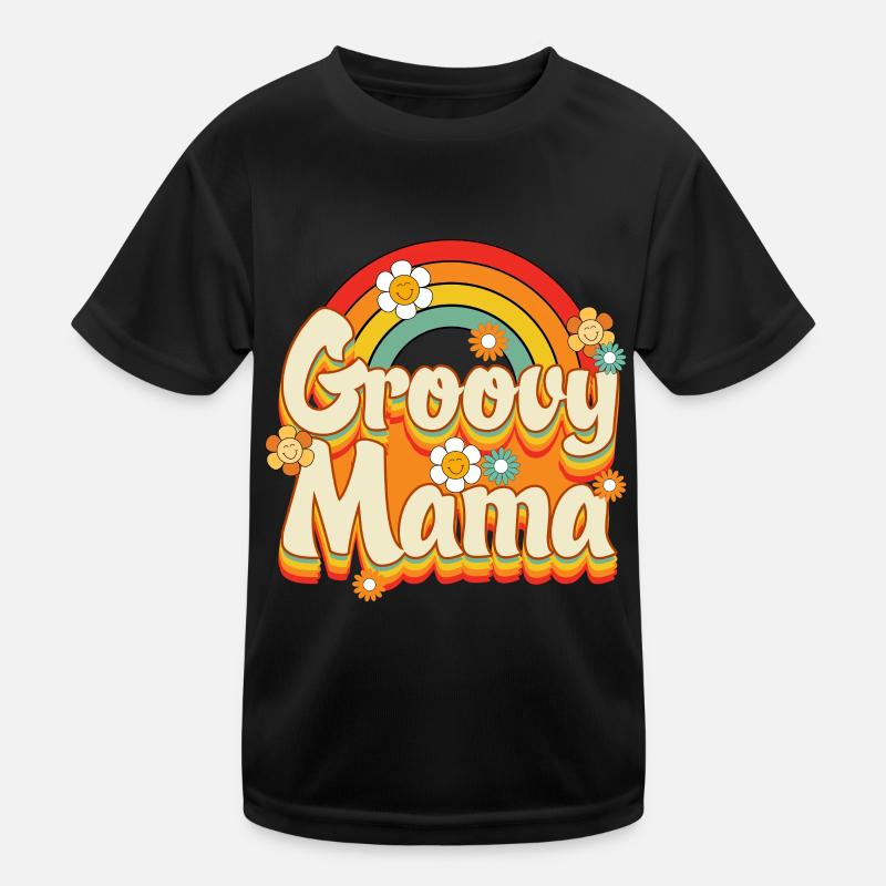 Groovy Mama Mutterschaft Elternteil Muttertag Kinder Funktions-T-Shirt