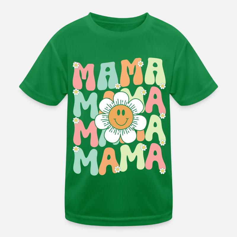 Groovy Mama Mutterschaft Elternteil Muttertag Kinder Funktions-T-Shirt