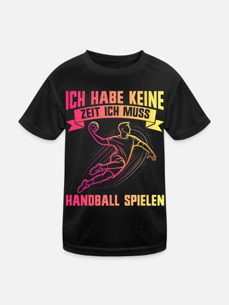 Amateurs de handball Joueurs de sport de handball - T-shirt sport Enfant - noir - Devant