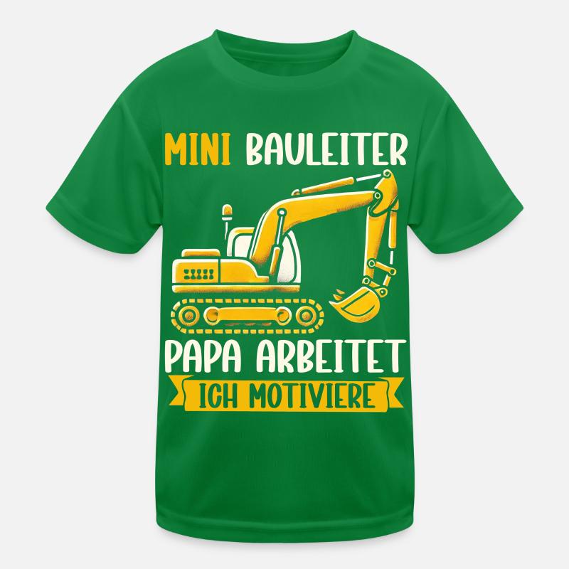 Children Construction Manager Project Manager Contractor Kids Functional T-Shirt