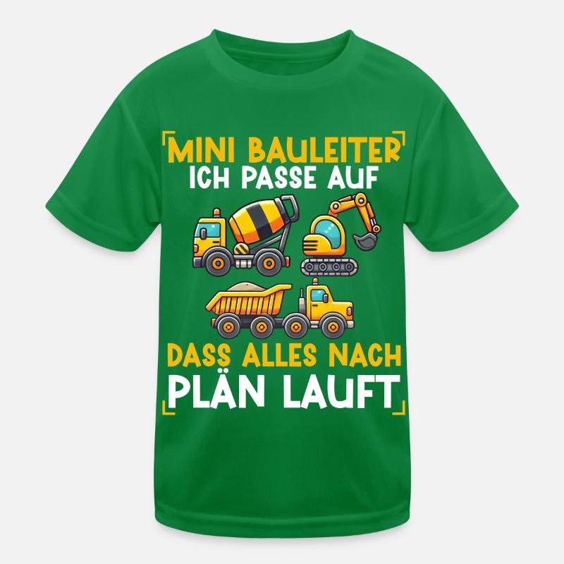 Children Construction Manager Project Manager Contractor Kids Functional T-Shirt
