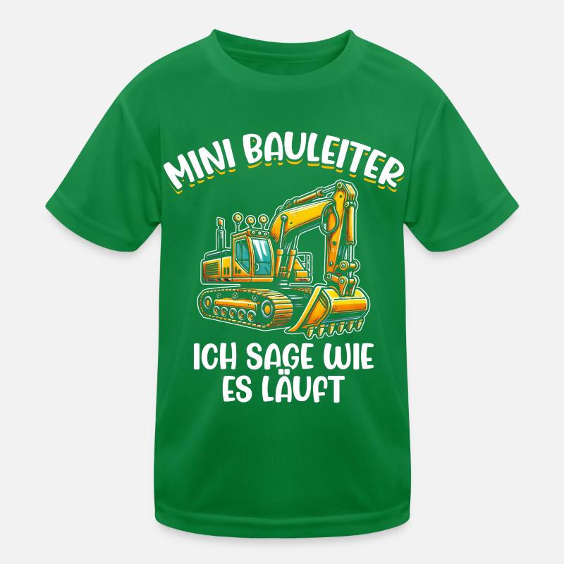 Children Construction Manager Project Manager Contractor Kids Functional T-Shirt