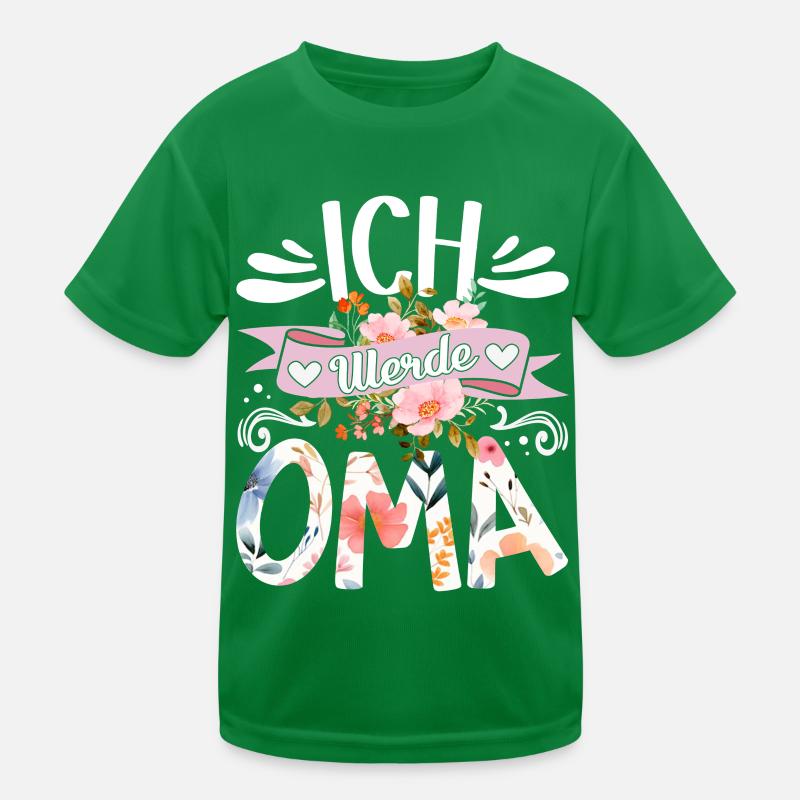 Ich Werde Oma Großmama Pensionierte Großmutter Kinder Funktions-T-Shirt
