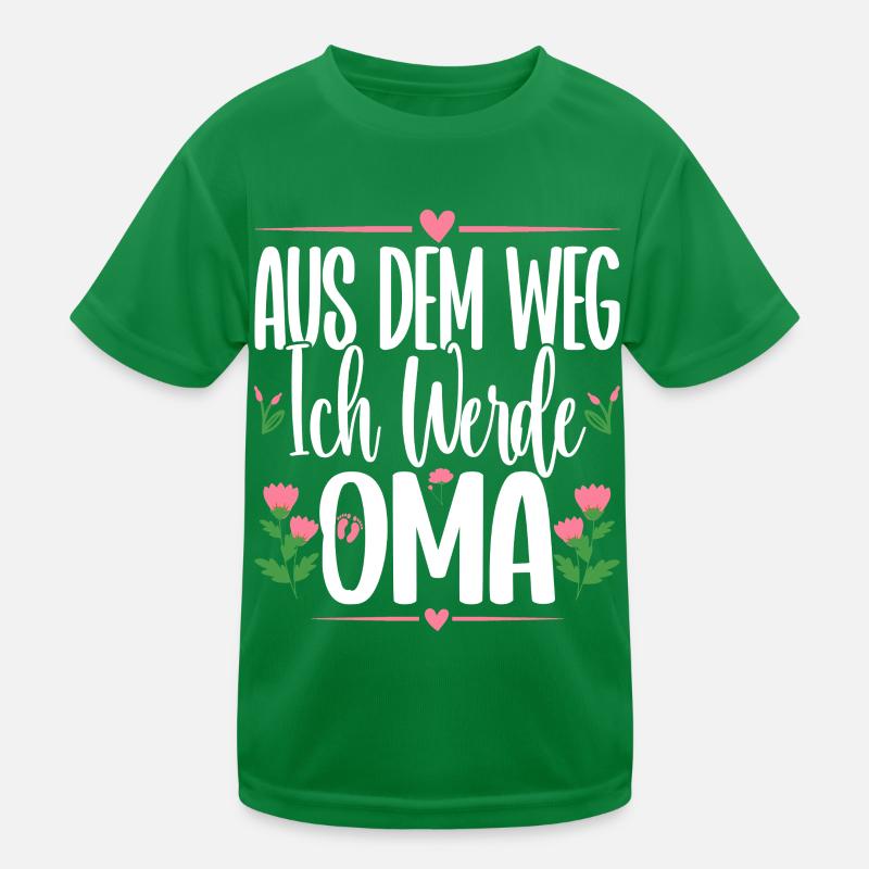 Ich Werde Oma Großmama Pensionierte Großmutter Kinder Funktions-T-Shirt