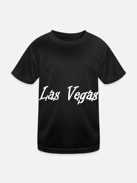 Las Vegas Design - Kinder Funktions-T-Shirt - Schwarz - Vorne