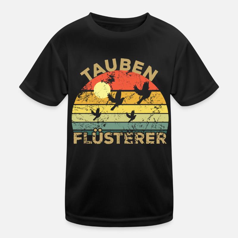 Tauben Flüsterer - Kinder Funktions-T-Shirt - Schwarz