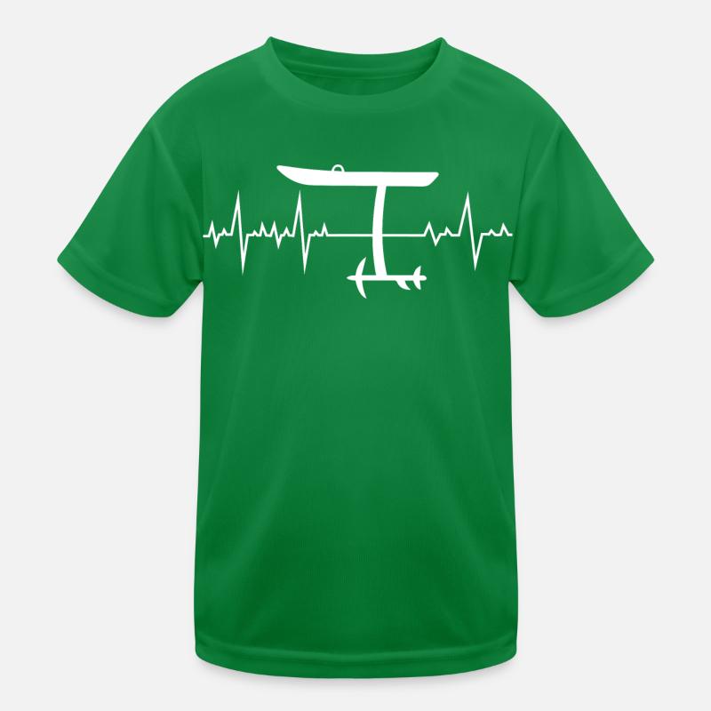 Wing Foiling Heartbeat Funny Kids Functional T-Shirt
