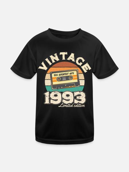 1993 Cassette rétro sunset - T-shirt sport Enfant - noir - Devant