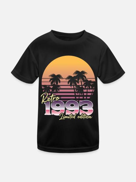 SW 1993 Retro Limited Edition - Kinder Funktions-T-Shirt - Schwarz - Vorne