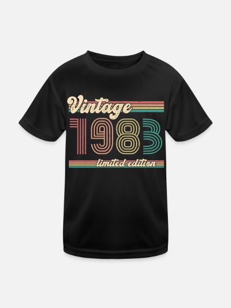 ST 1983 Vintage édition limitée - T-shirt sport Enfant - noir - Devant