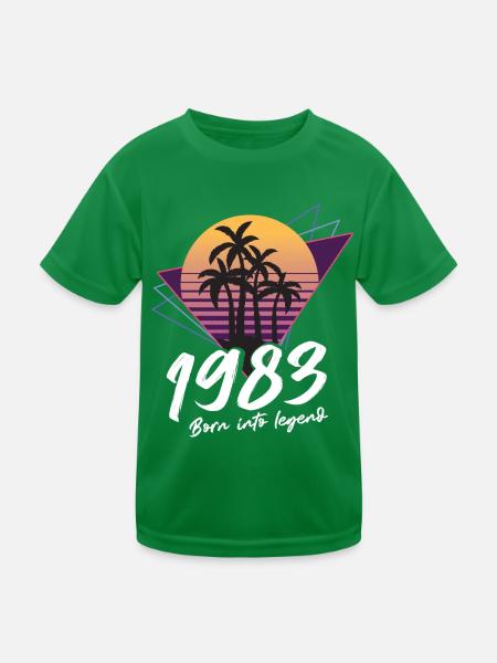 SW 1983 né dans la légende - T-shirt sport Enfant - vert - Devant