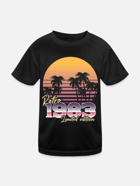 SW 1983 rétro édition limitée - T-shirt sport Enfant - noir - Devant