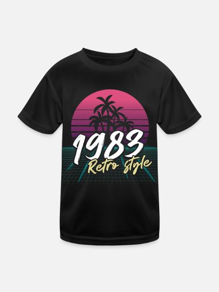 SW 1983 style rétro - T-shirt sport Enfant - noir - Devant