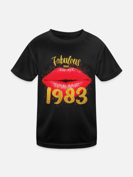Fabuleux depuis 1983 - T-shirt sport Enfant - noir - Devant