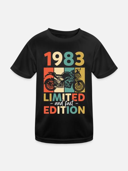 1983 - Edition limitée et rapide - T-shirt sport Enfant - noir - Devant