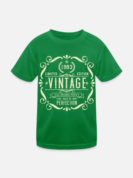 1983 Édition limitée vintage - T-shirt sport Enfant - vert - Devant