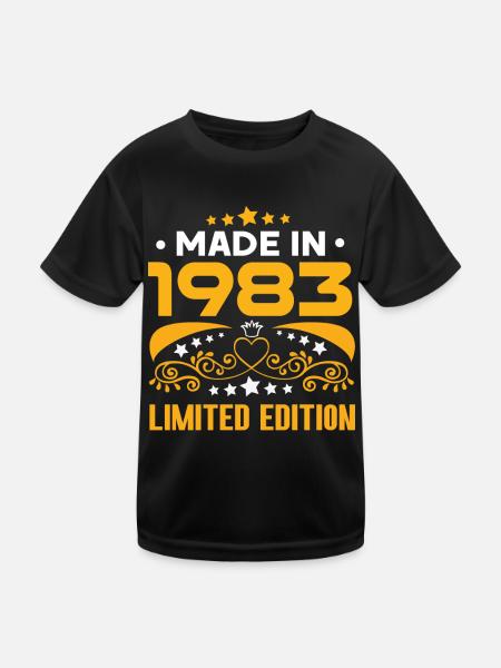 Made in 1983 Limited edition - Kids Functional T-Shirt - black - Front