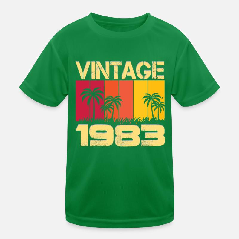 Vintage 1983 - sunny palmtrees Kids Functional T-Shirt