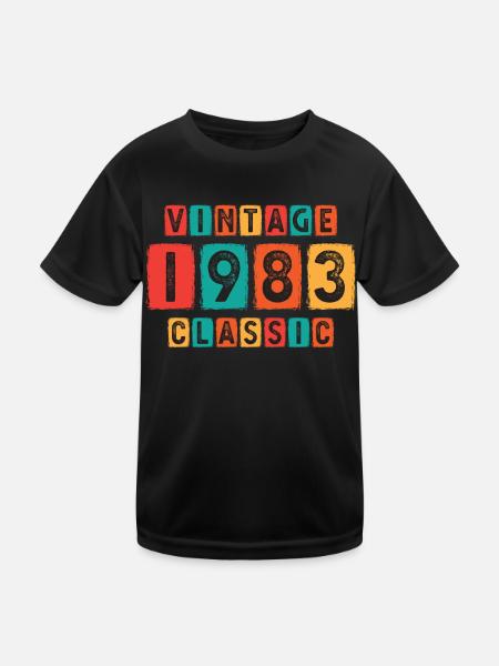 Vintage 1983 classic - Kids Functional T-Shirt - black - Front