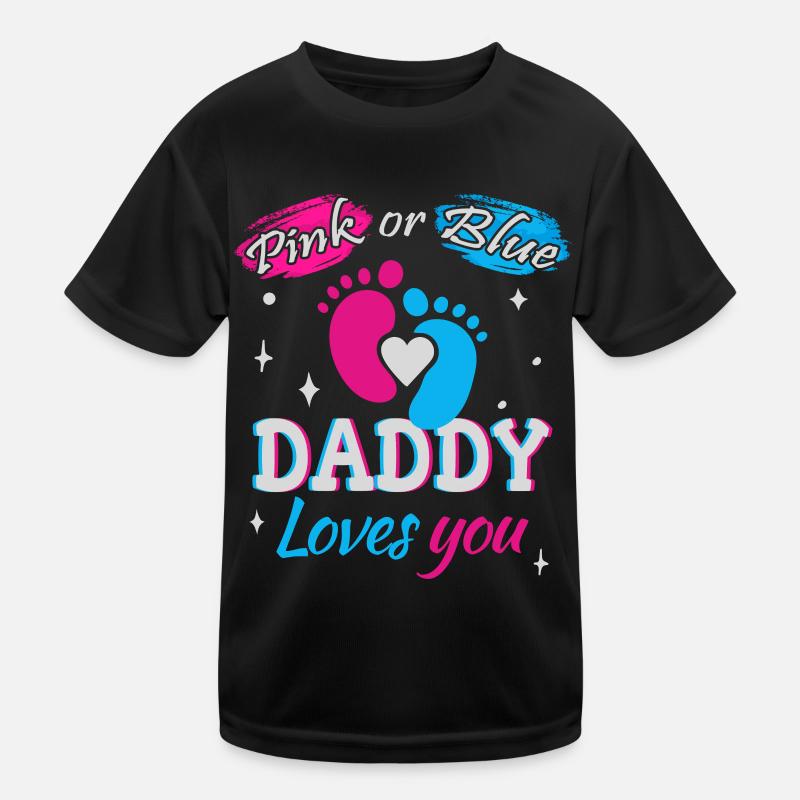 Rosa oder Blau, Papa liebt dich Kinder Funktions-T-Shirt
