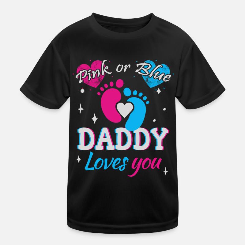 Rosa oder Blau, Papa liebt dich Kinder Funktions-T-Shirt