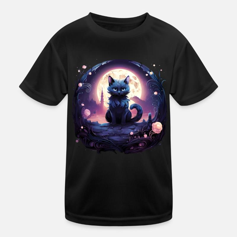 Chat de la lune T-shirt sport Enfant