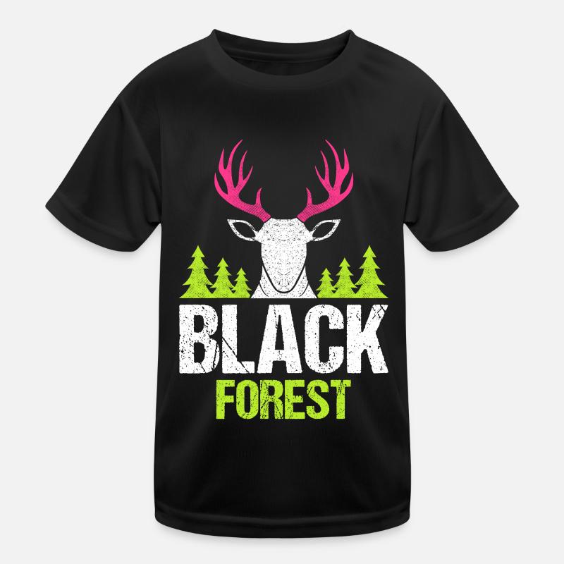 Black Forest Hirschgeweih Pink Kinder Funktions-T-Shirt