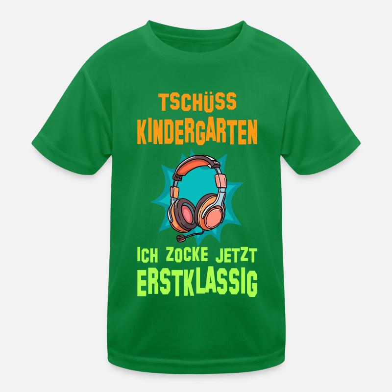 Tschüss Kindergarten Schulanfang Einschulung Kinder Funktions-T-Shirt