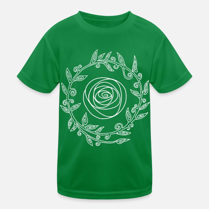 White crowned flower Kids Functional T-Shirt