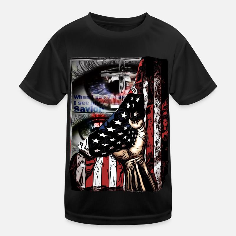 Conception pour les employés de l’église drapeau américain T-shirt sport Enfant