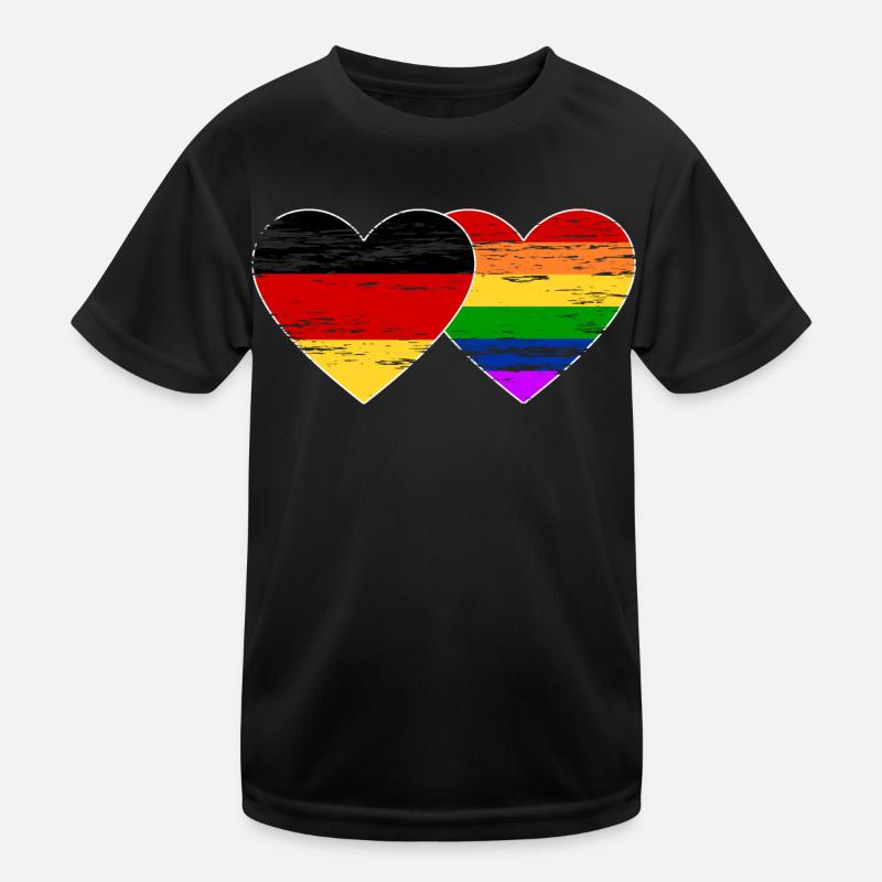 Germany rainbow flag used Kids Functional T-Shirt
