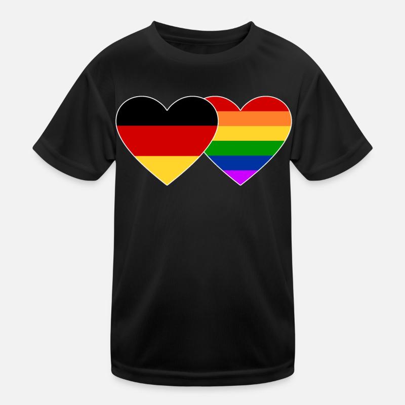 Germany Rainbow Flag Kids Functional T-Shirt