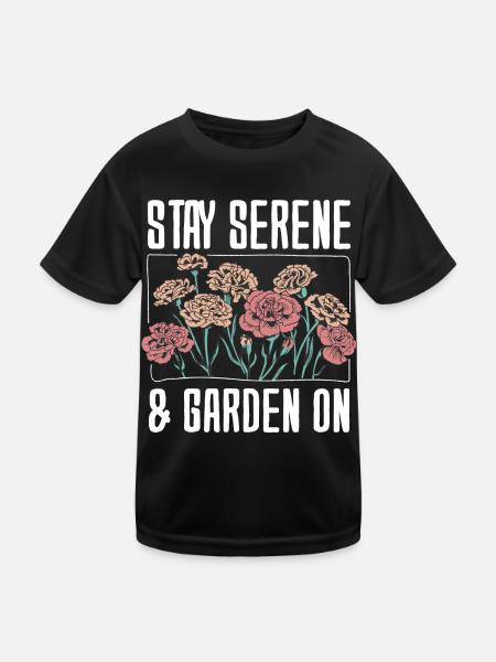 Landschaftsgärtner - Kinder Funktions-T-Shirt - Schwarz - Vorne
