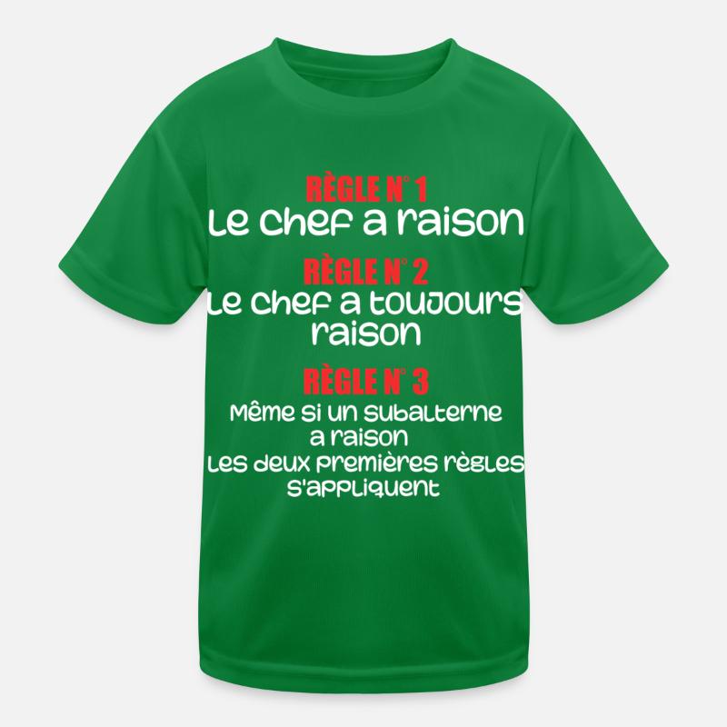 Les regles du chef T-shirt sport Enfant