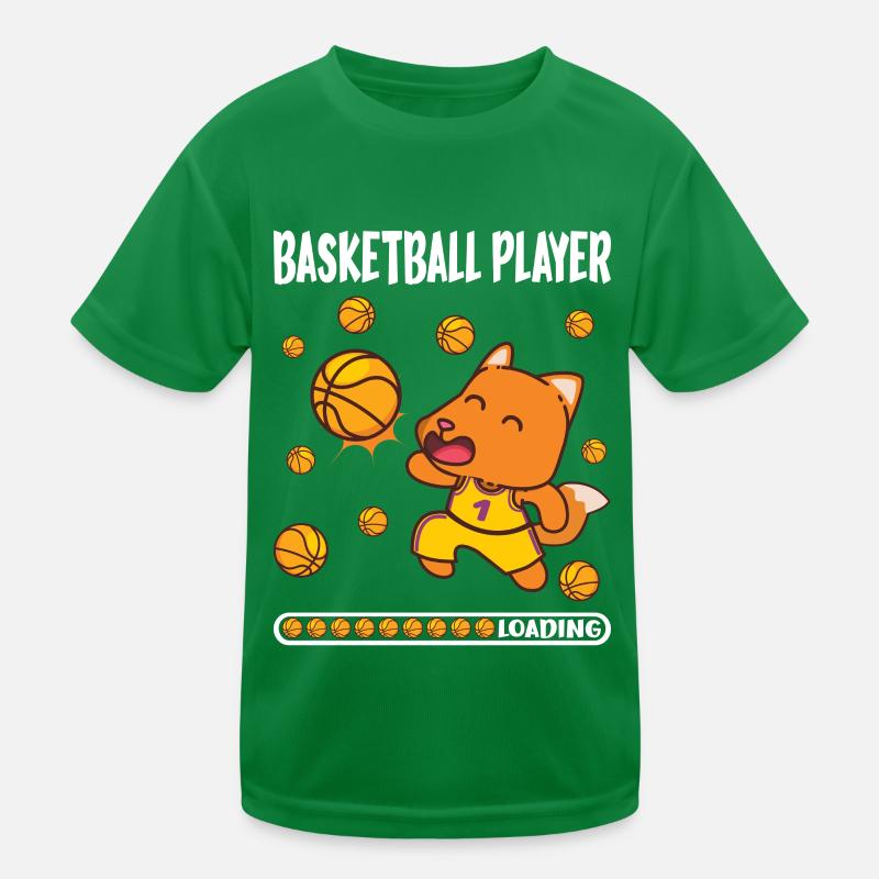 Basketball Player Loading Basketballer Fox Design Kinder Funktions-T-Shirt