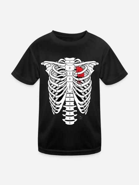 SKELETON - Kids Functional T-Shirt - black - Front