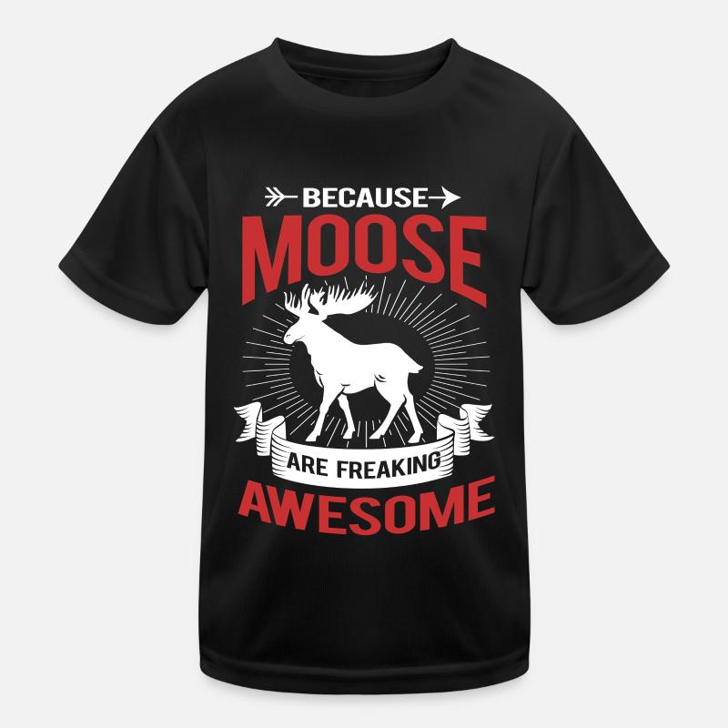 Elk Moose Deer Antler Reindeer Deer Gift Kids Functional T-Shirt