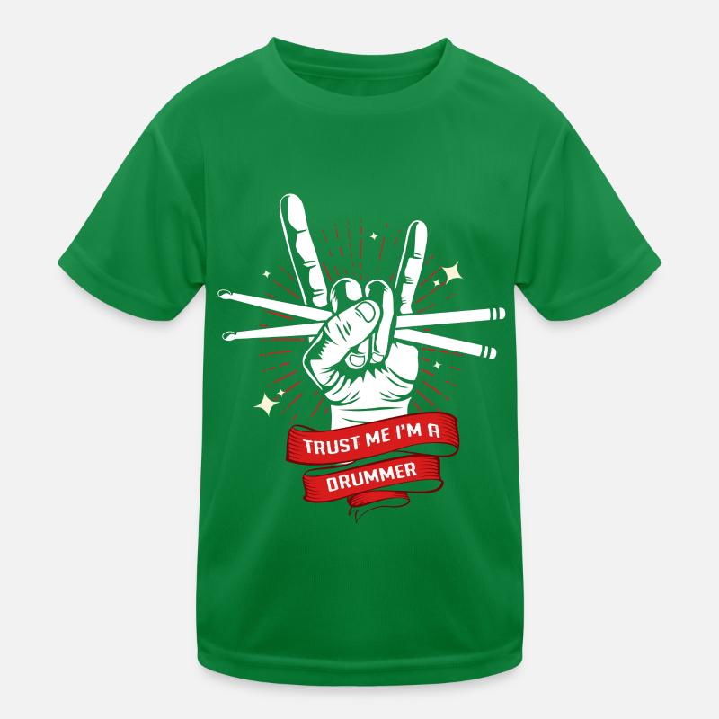 Drummer Drummer Music Instrument Drum Band Kids Functional T-Shirt